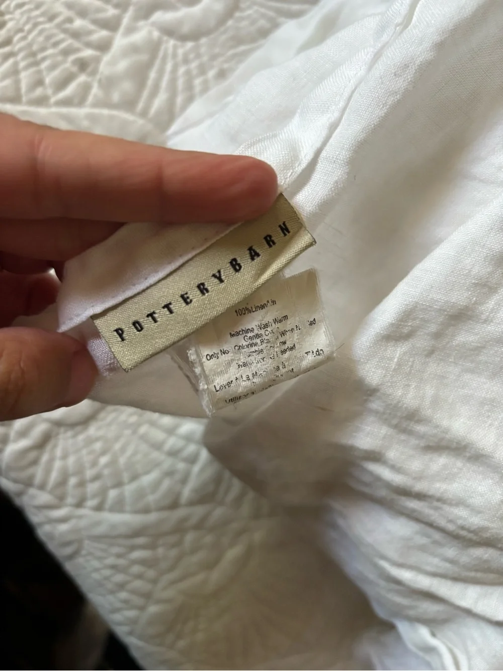 Pottery barn 100% linen queen sheet set